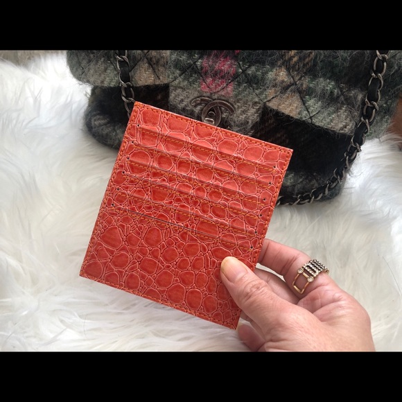 Luxurious Orange 12 cards slot wallet - Picture 4 of 4